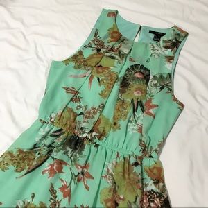 Forever 21 Floral Light Green Dress